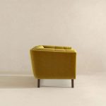 Addison Mid Century Modern Gold Velvet Lounge Chair - Image 5