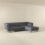 Addison Right Sectional Ash Grey Fabric Sofa - Image 4