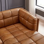 Addison Right Sectional Cognac Leather Sofa - Image 5