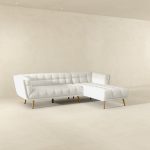 Addison Right Sectional Cream Boucle Sofa - Image 3