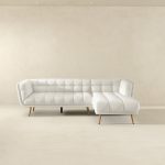 Addison Right Sectional Cream Boucle Sofa - Image 4