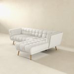 Addison Right Sectional Cream Boucle Sofa - Image 5
