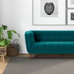 Addison Small Teal Velvet Sofa - Image 4