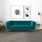 Addison Small Teal Velvet Sofa - Image 5