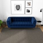 Addison Sofa (Large - Dark Blue Boucle with Metal Feet) - Image 2