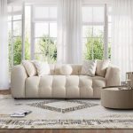 Alana Tufted Ivory Boucle Sofa - Image 2