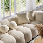 Alana Tufted Ivory Boucle Sofa - Image 4