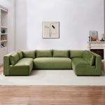 Aleny Green Velvet Modular Corner Sofa - Image 2