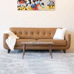 Allison Tufted Back Cognac Tan Genuine Leather Sofa - Image 5