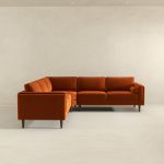 Amber Burnt Orange Corner Sectional Sofa - Image 5