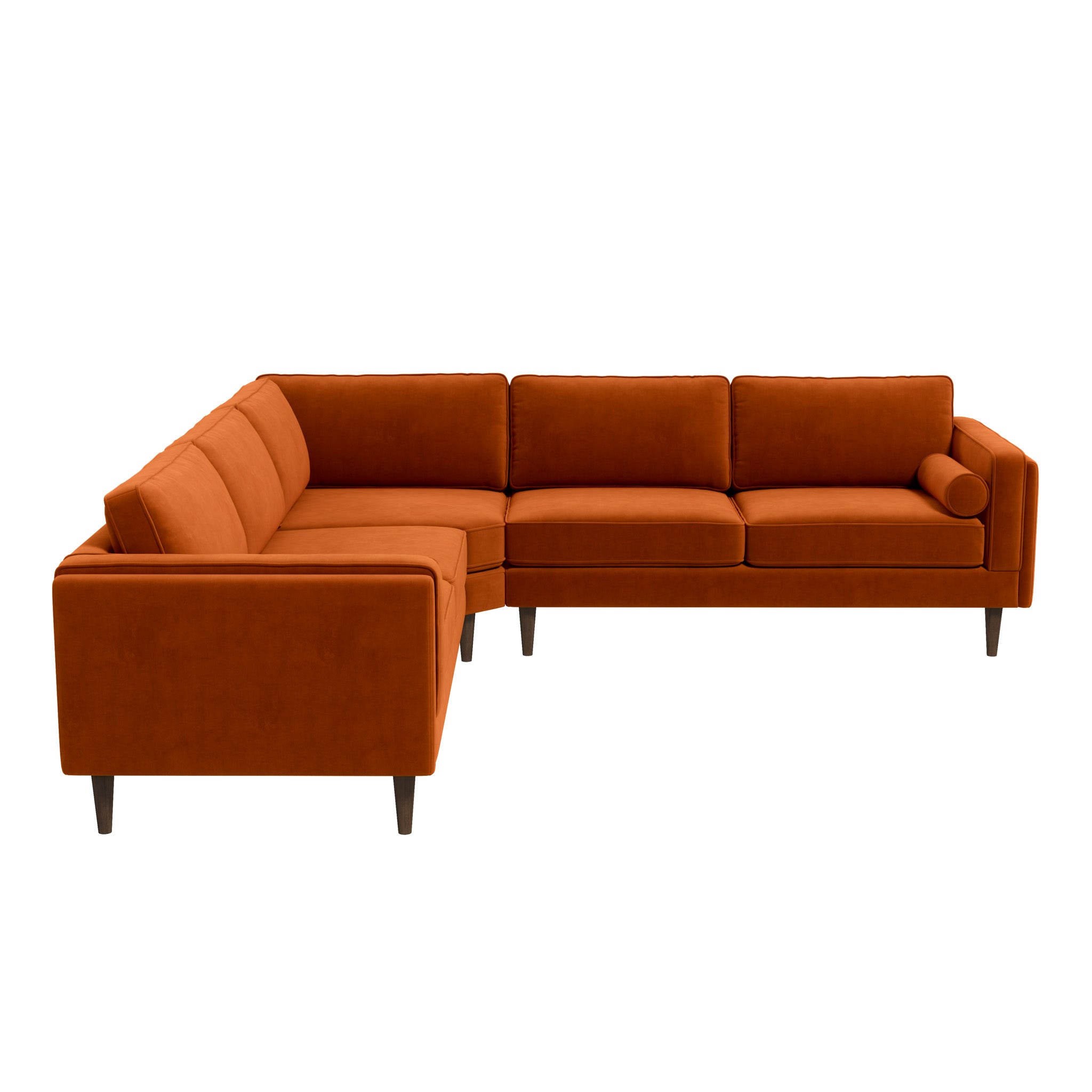 Amber Burnt Orange Corner Sectional Sofa Amber Burnt Orange Corner Sectional Sofa
