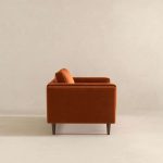 Amber Burnt Orange Velvet Lounge Chair - Image 5