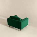 Amber Dark Green Velvet Lounge Chair - Image 4