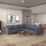 Amber Grey Fabric Sectional Corner Sofa - Image 2