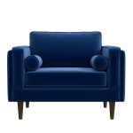 Amber Lounge Chair (Navy Blue Velvet) - Image 3