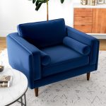 Amber Lounge Chair (Navy Blue Velvet) - Image 4