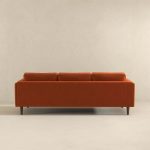 Amber Mid Century Modern Burnt Orange Luxury Modern Velvet Sofa - Image 5