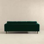 Amber Mid Century Modern Dark Green Luxury Modern Velvet Sofa - Image 5