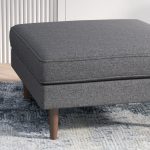 Amber  Square Upholstered Ottoman (Seaside Grey) - Image 4
