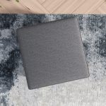 Amber  Square Upholstered Ottoman (Seaside Grey) - Image 5