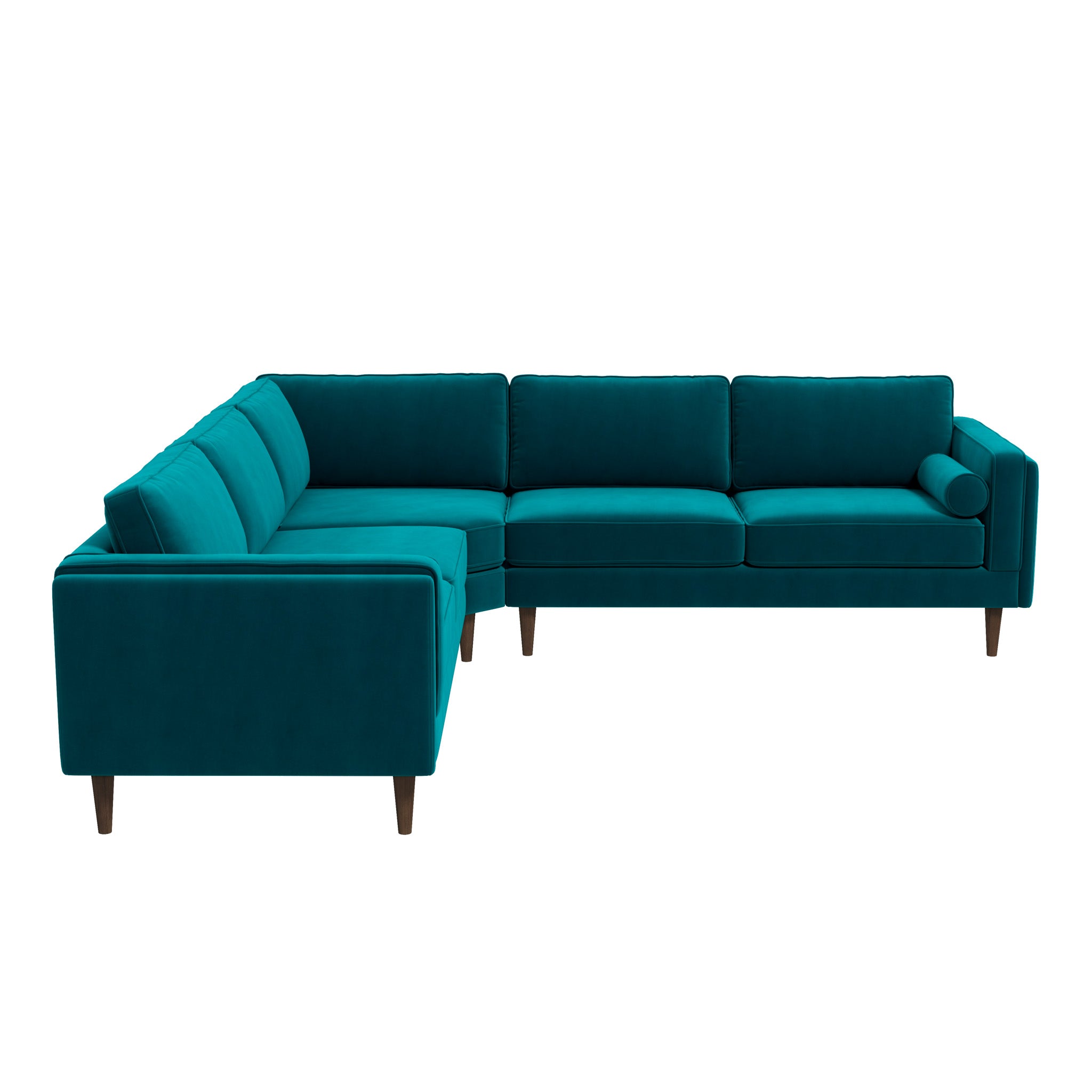 Amber Teal Velvet Corner Sectional Sofa Amber Teal Velvet Corner Sectional Sofa