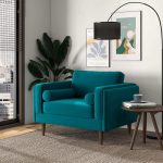 Amber Teal Velvet Lounge Chair - Image 2