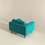 Amber Teal Velvet Lounge Chair - Image 3