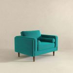 Amber Teal Velvet Lounge Chair - Image 5