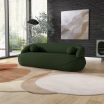 Andrew Dark Green Boucle Sofa - Image 4