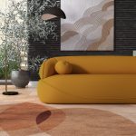 Andrew Mustard Yellow Boucle Sofa - Image 5