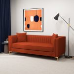 Angelina Red Boucle Sofa 84" - Image 2