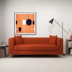 Angelina Red Boucle Sofa 84" - Image 4