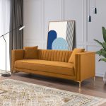 Angelina Sofa 91" (Cognac Velvet) - Image 2
