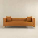 Angelina Sofa 91" (Cognac Velvet) - Image 3