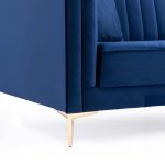 Angelina Sofa 91" (Dark Blue Velvet) - Image 5