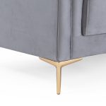 Angelina Sofa 91" (Light Grey Velvet) - Image 5