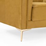 Angelina Sofa 91" (Yellow Mustard Velvet) - Image 5