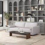 Anthony Light Grey Pillow Back Fabric Sofa - Image 2