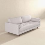 Anthony Light Grey Pillow Back Fabric Sofa - Image 4