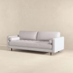 Anthony Light Grey Pillow Back Fabric Sofa - Image 5