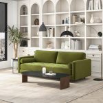 Anthony Pistachio Green Pillow Back Velvet Sofa - Image 2