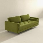 Anthony Pistachio Green Pillow Back Velvet Sofa - Image 3
