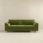 Anthony Pistachio Green Pillow Back Velvet Sofa - Image 5