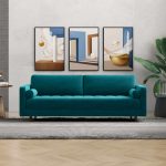 Anthony  Teal Velvet Sofa - Image 2