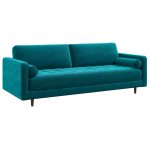 Anthony  Teal Velvet Sofa - Image 3