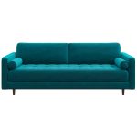 Anthony  Teal Velvet Sofa - Image 4