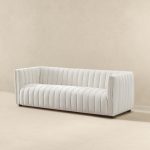 April Mid Century Modern Luxury Tight Back Beige Boucle Couch - Image 4