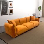 Arlo Burnt Orange Velvet Sofa - Image 2