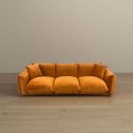 Arlo Burnt Orange Velvet Sofa - Image 4