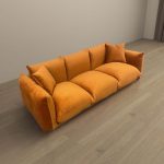 Arlo Burnt Orange Velvet Sofa - Image 5